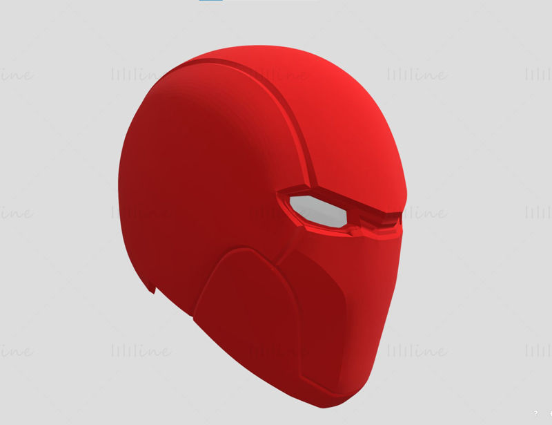 Red Hood Helmet 3D Model Ready to Print