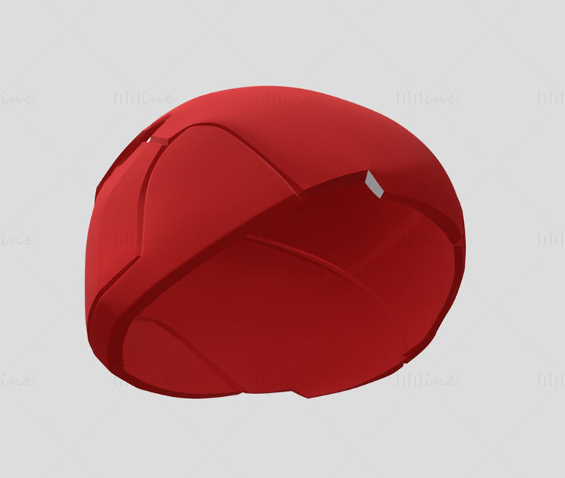 Red Hood Helmet 3D Model Ready to Print