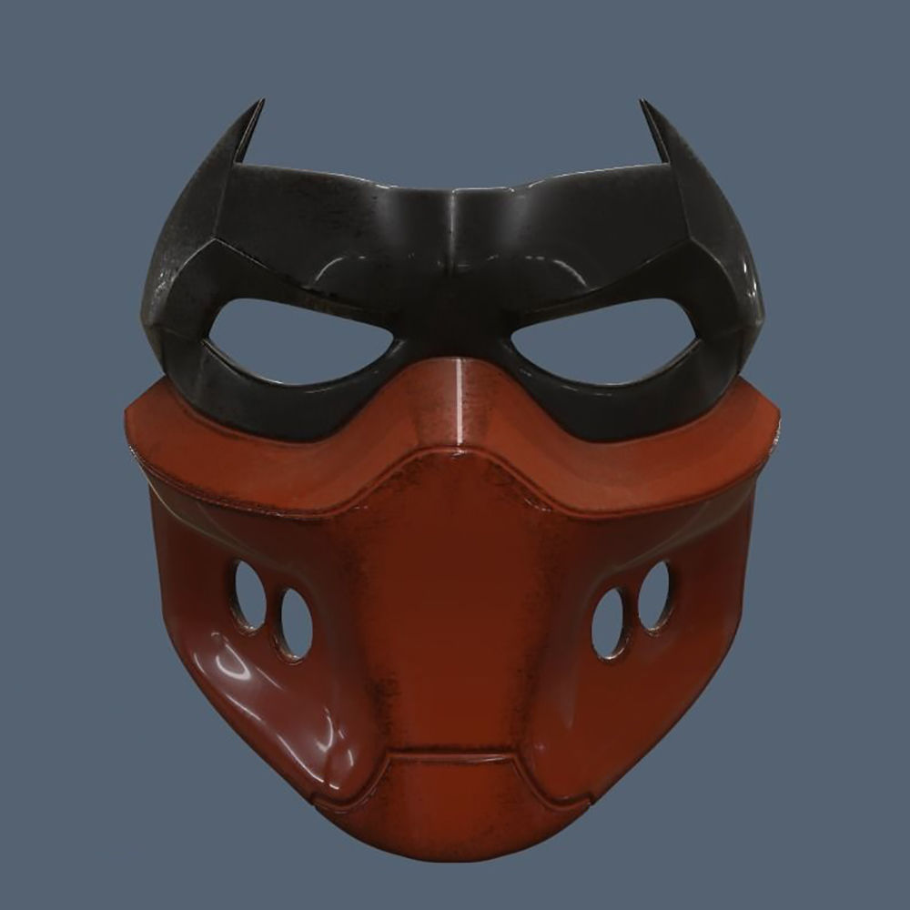 Red Hood Mask 3D Model Ready to Print STL