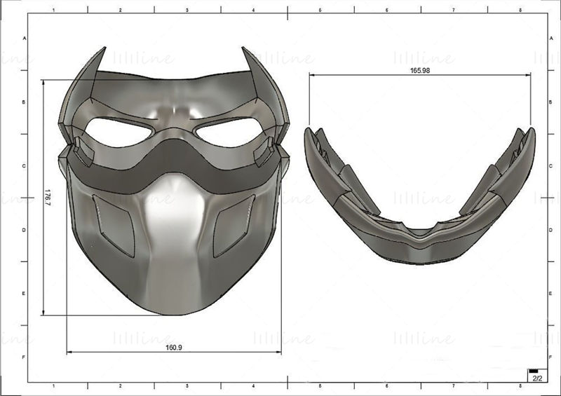 Red Hood Mask STL 3D Print Model
