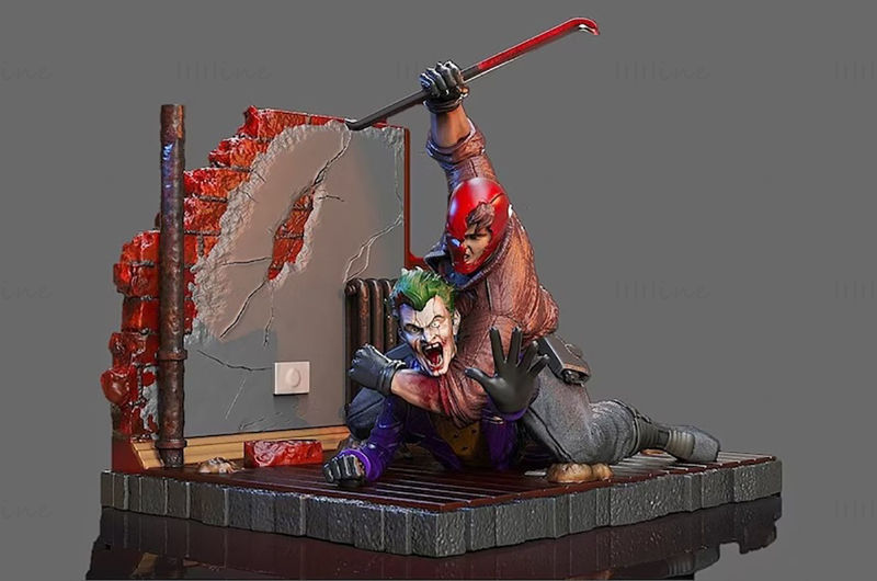 Red Hood vs Joker Modelo de impresión 3D STL