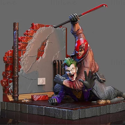 Red Hood vs Joker 3D Print Model STL