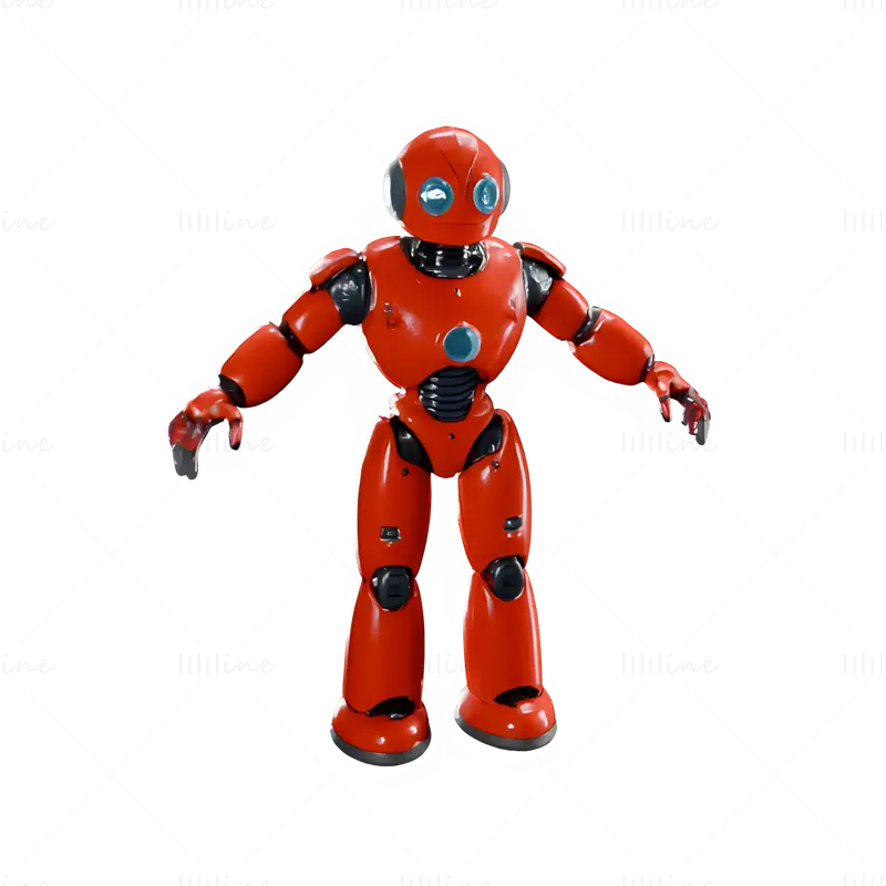 Red Mech Warriors 3D Print Model Collection