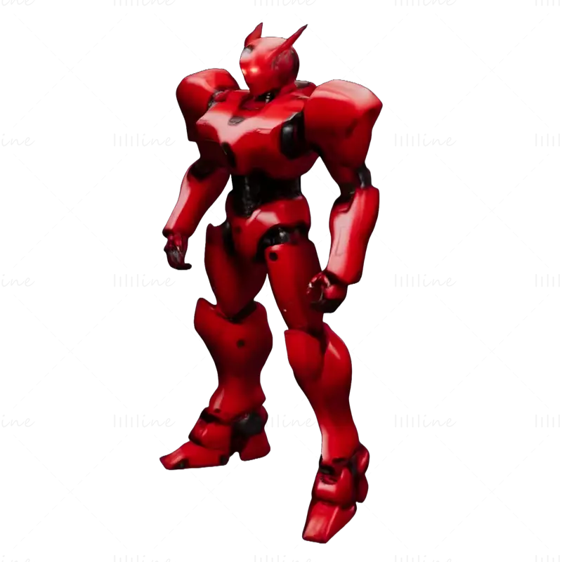 Red Mech Warriors 3D Print Model Collection