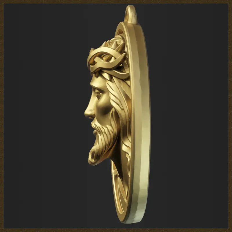 Religious Jesus Christ Pendant Jewelry Design 3D Print Model