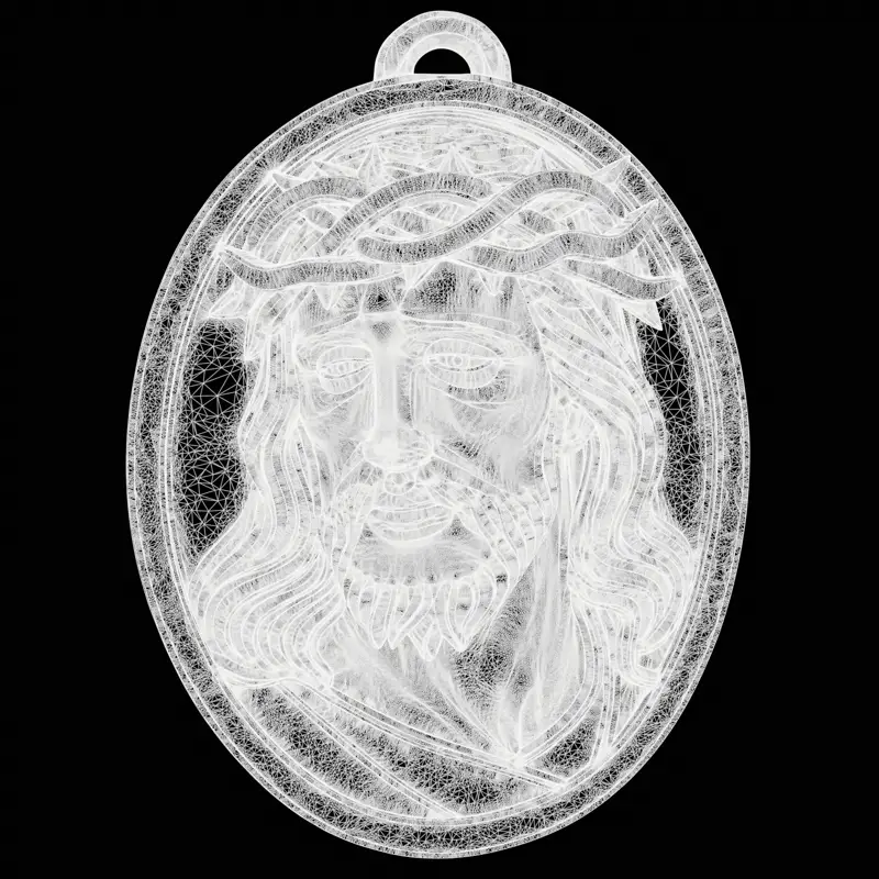 Religious Jesus Christ Pendant Jewelry Design 3D Print Model