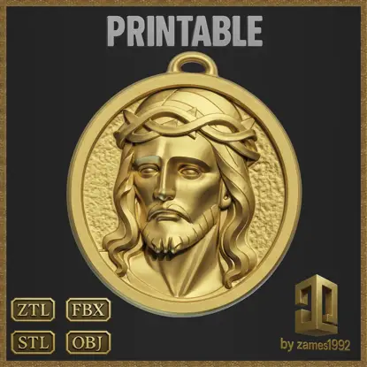 Religiöser Jesus-Anhänger-Schmuckdesign 3D-Druckmodell