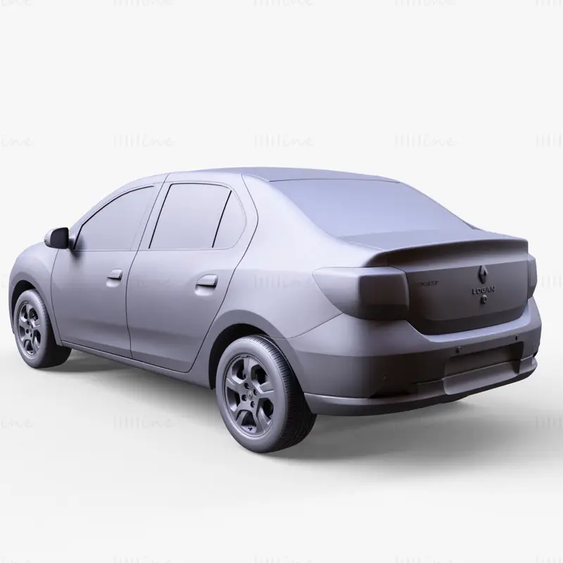 Coche Renault Logan 2018 Modelo 3D