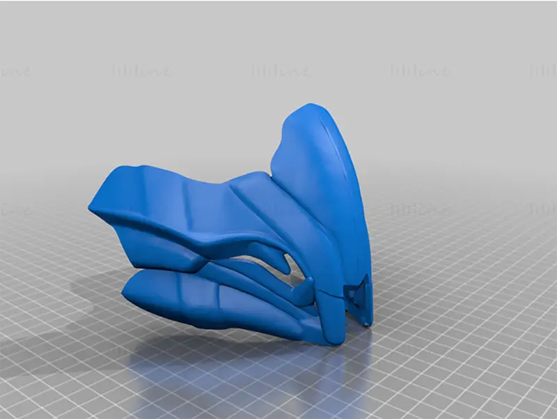 Maschera di rettile (Mortal Kombat MKX) V3 Modello di stampa 3D File STL per cosplay