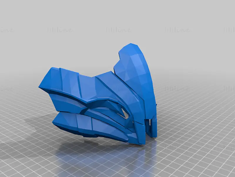 Maschera di rettile (Mortal Kombat MKX) V3 Modello di stampa 3D File STL per cosplay