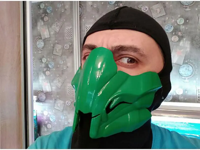 Maschera di rettile (Mortal Kombat MKX) V3 Modello di stampa 3D File STL per cosplay
