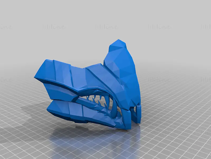 Maschera di rettile (Mortal Kombat MKX) V3 Modello di stampa 3D File STL per cosplay