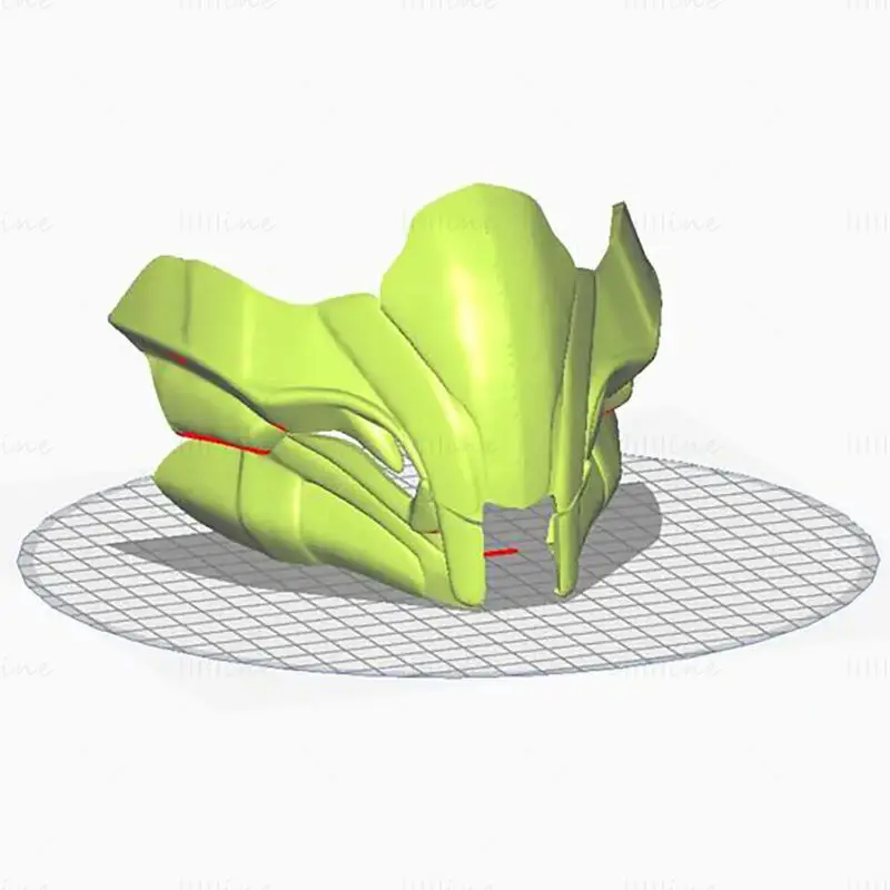 Maschera di rettile (Mortal Kombat MKX) V3 Modello di stampa 3D File STL per cosplay