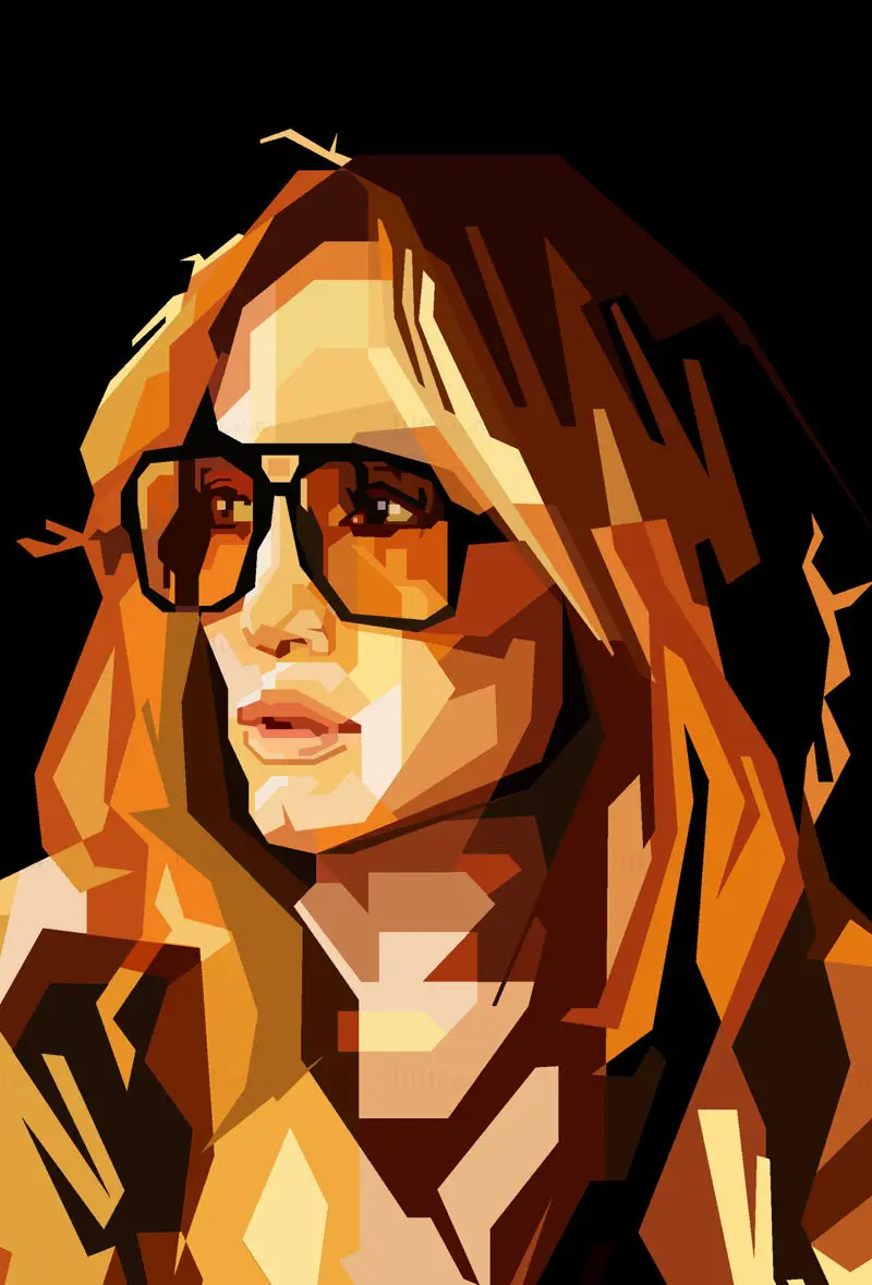 Retro Jennifer Lopez Pop Singer Vector