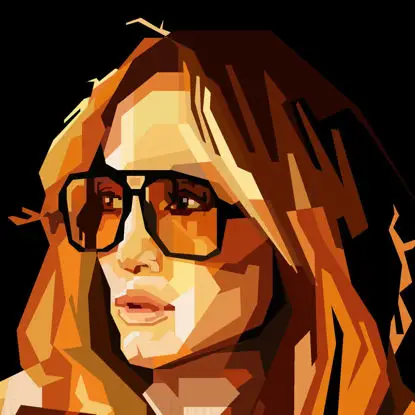 Vector retro de la cantante pop Jennifer López