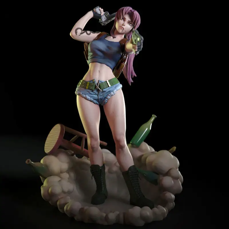 Revy NSFW - Black Lagoon 3D Print Model STL