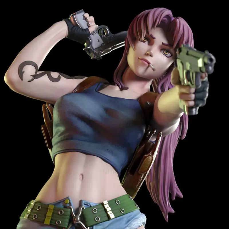 Revy NSFW - Black Lagoon 3D Print Model STL