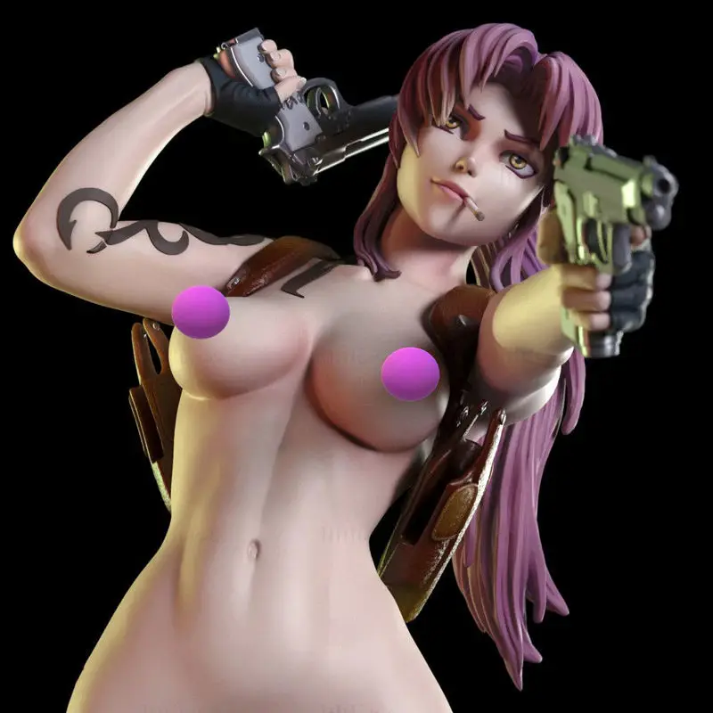 Revy NSFW - Black Lagoon 3D Print Model STL