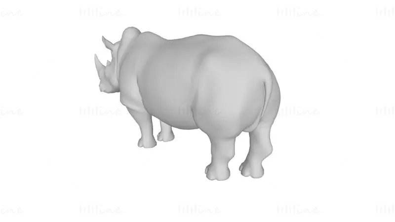 Rhino Animal 3D Print Model