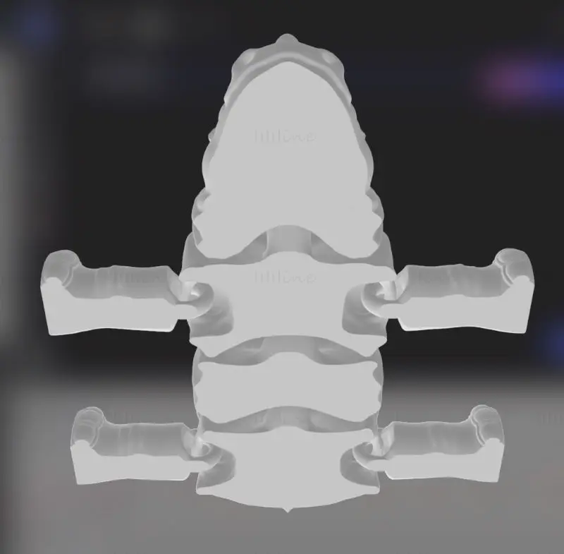 Rhino FLEXI articulated 3d printing model STL file