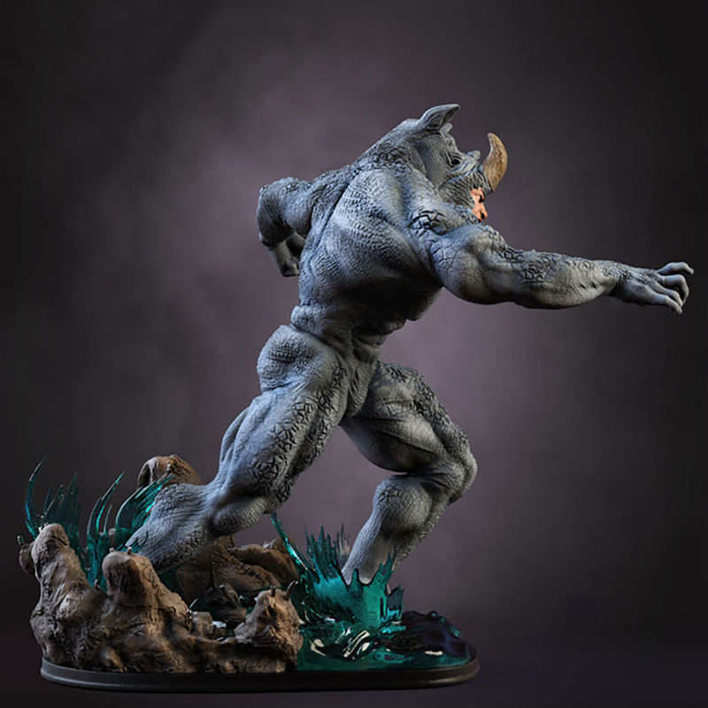 Rhino Marvel Miniatures 3D Model Ready to Print