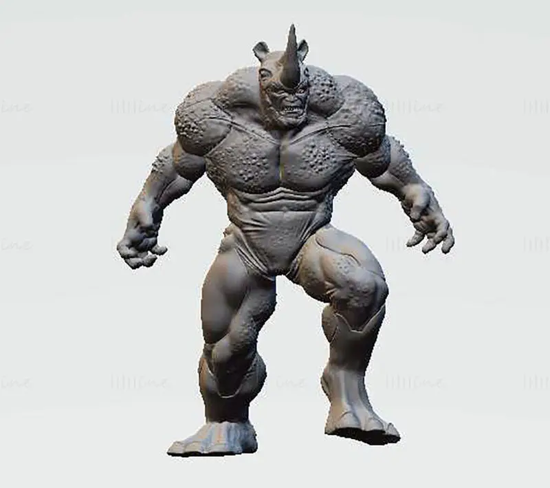 Modelo de impresión 3D de Rhino vs Spiderman