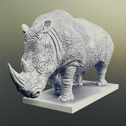 Neushoorn 3D-printmodel STL