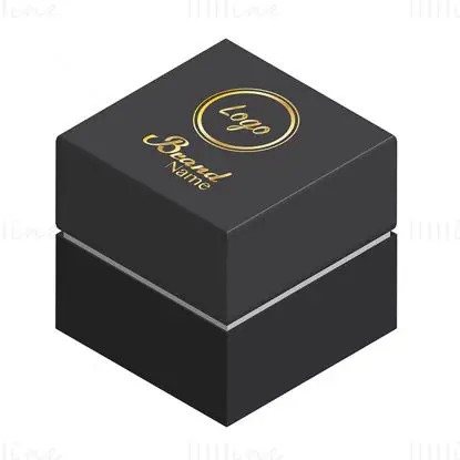 Ring packaging box dieline vector