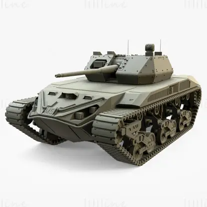 Tanque eléctrico Ripsaw M5 modelo 3d