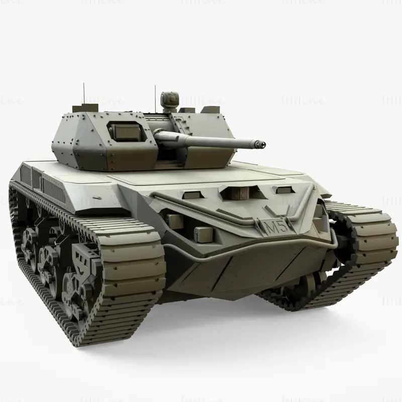 Tanque eléctrico Ripsaw M5 modelo 3d