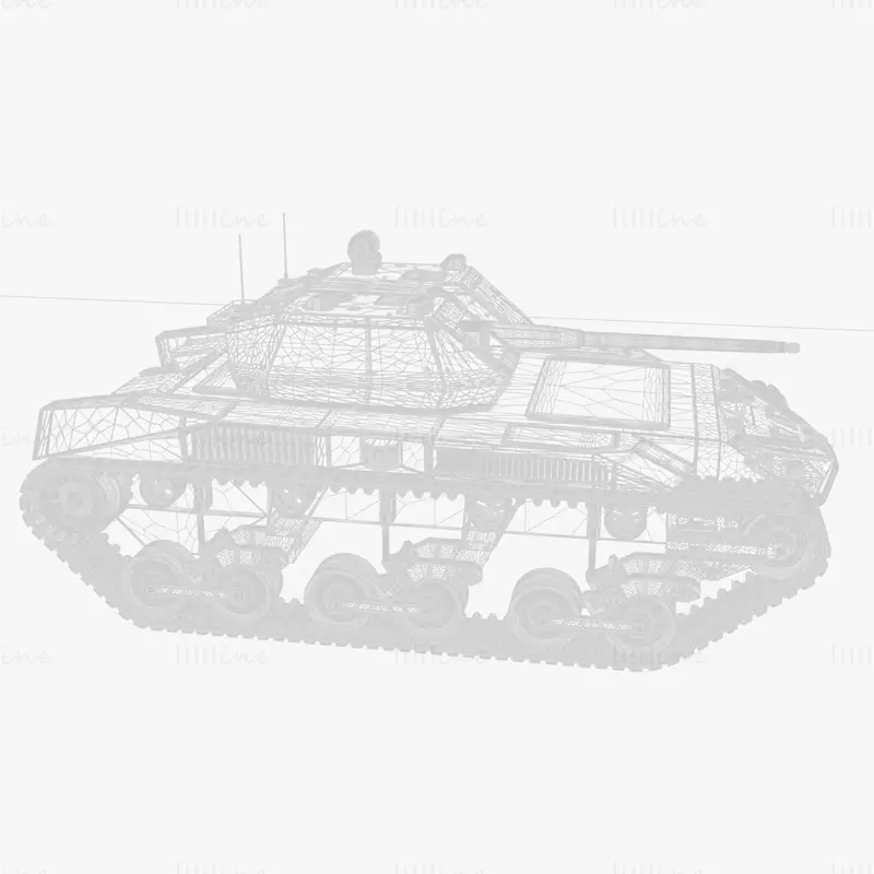 Tanque eléctrico Ripsaw M5 modelo 3d