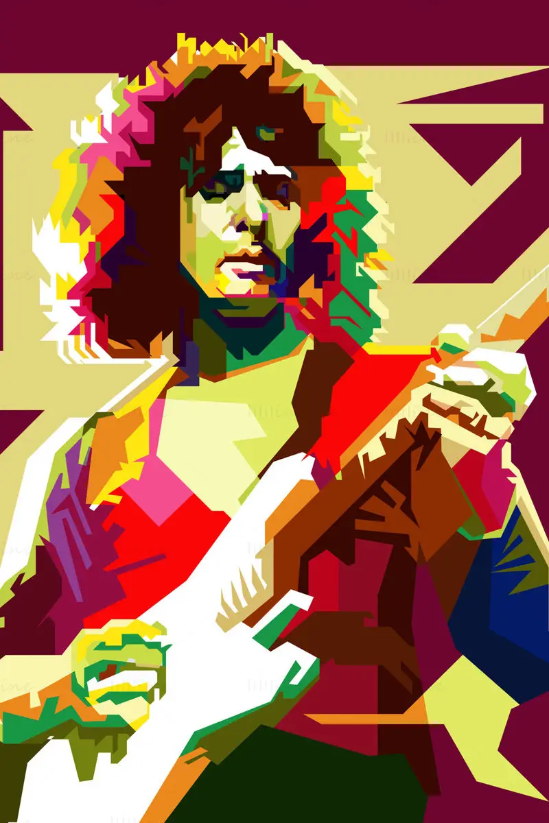 里奇·布莱克摩尔 Ritchie Blackmore WPAP 矢量