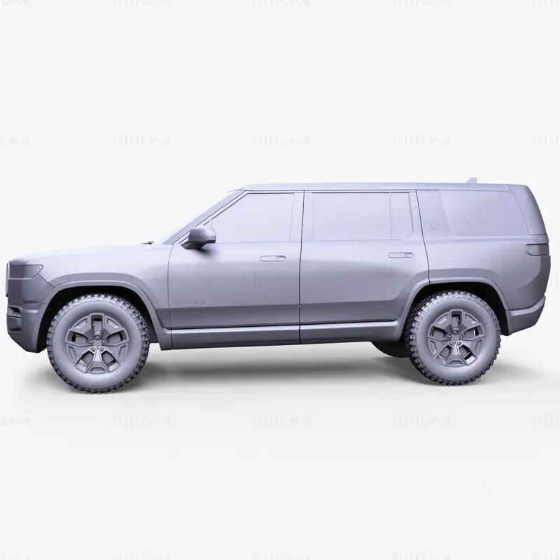 Rivian R1S 2018 Car 3D Model