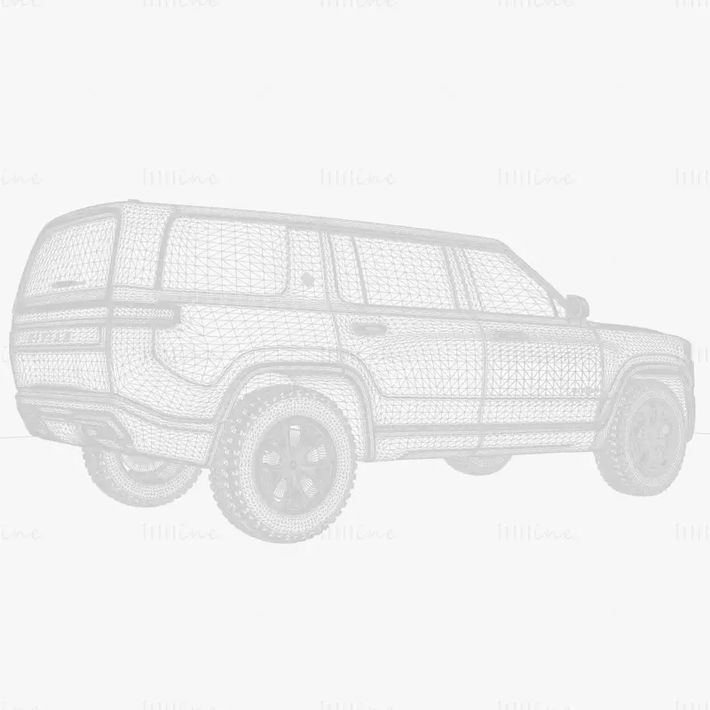 Rivian R1S 2018 Car 3D Model