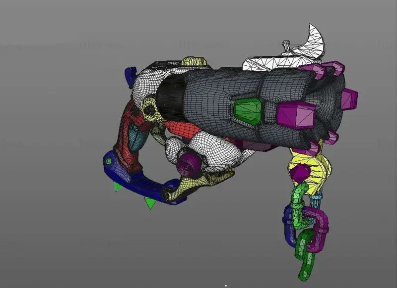 路霸 爆裂枪 3D 打印模型 STL 文件