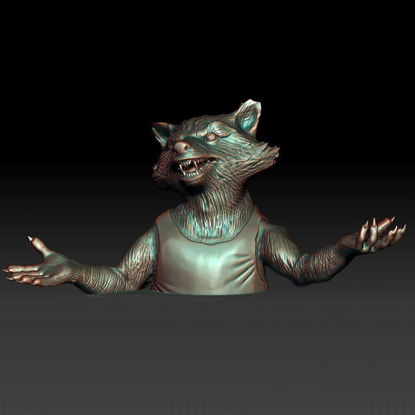 Rocket Raccoon Bust 3D Printing Model STL