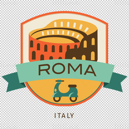 Roma City iconic elements vector eps png