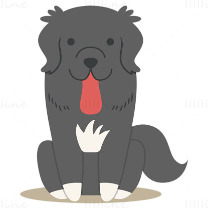 Vector de dibujos animados de perro pastor cuervo rumano