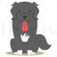 Romanian raven shepherd dog cartoon vector
