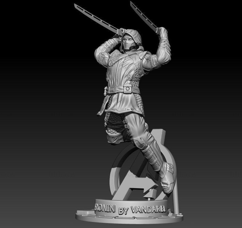 3D-модель статуй Ронина Марвел готова к печати