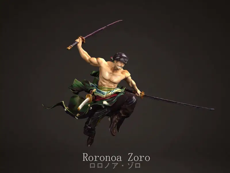 Roronoa Zoro - Tek Parça 3D Baskı Modeli STL