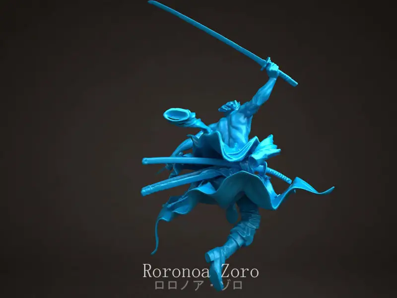 Roronoa Zoro - Tek Parça 3D Baskı Modeli STL