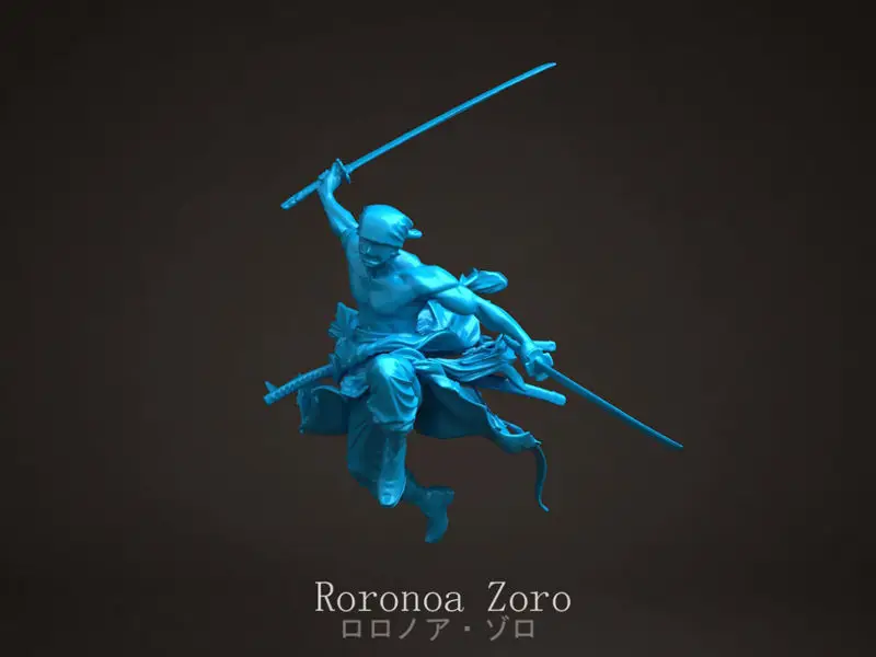 Roronoa Zoro - Tek Parça 3D Baskı Modeli STL