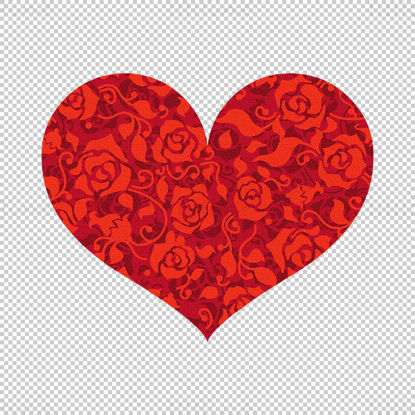 Rose heart shape png