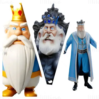 Royal Majesty King Figurine 3D Print Model Collection