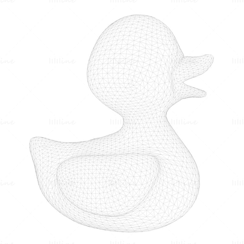 Gumi stilizált kacsa 3D-s modell