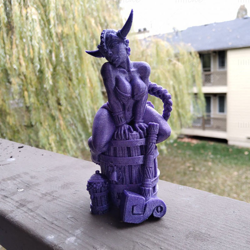 Runa - 矮人美女3D打印模型STL