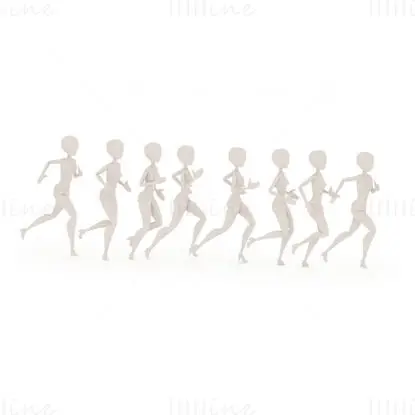 Running Sports bip 3ds Max Captura de Movimiento