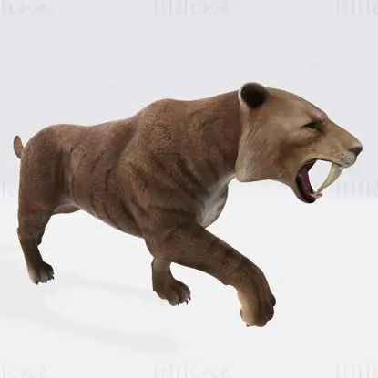 Saber Toothed Cat 3D Print Model