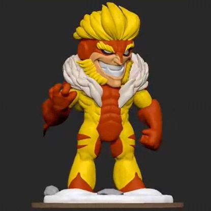 Sabretooth Chibi-standbeelden 3D-model klaar om af te drukken